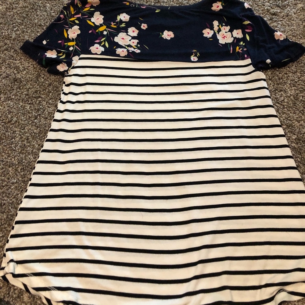 Floral and Striped T-shirt!